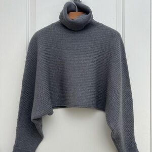 Aritzia Wilfred Free Womens Lolan Merino Wool Cropped Sweater is in XS gray